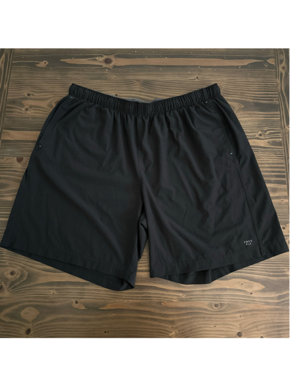 Free Fly Men's XXL Athletic Shorts Black Performance Stretch Drawstring